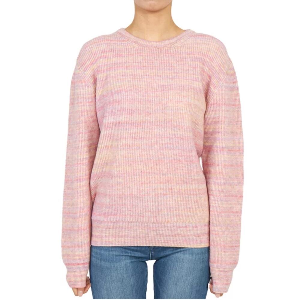 A.P.C. Elsa Wool Blend Crew Neck Pullover Sweater Women's Large Pink Stripe